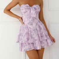 Lavender Haze Strapless Mini Dress