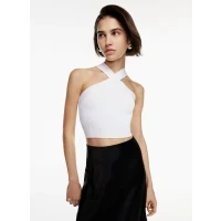 Sculpt Knit Criss Cross Cropped Tank