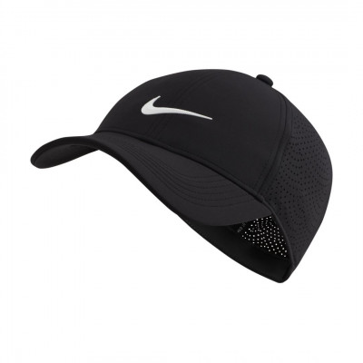 Nike AeroBill Heritage86 Womens Golf Hat Size ONE SIZE (Black/Anthracite) BV1079-010