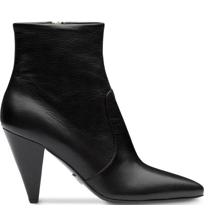 Prada Madras leather booties - Black