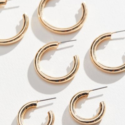 Hollow Hoop Earring Set