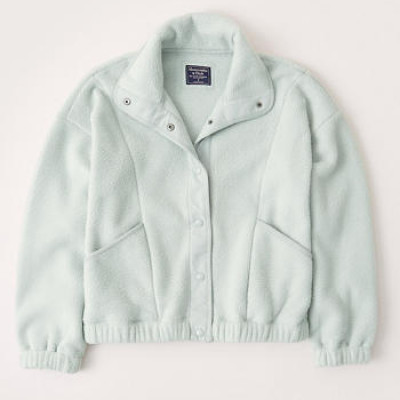 Womens Polar Fleece Snap-Up Jacket | Womens Tops | Abercrombie.com