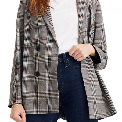 Womens Madewell Caldwell Double Breasted Blazer
