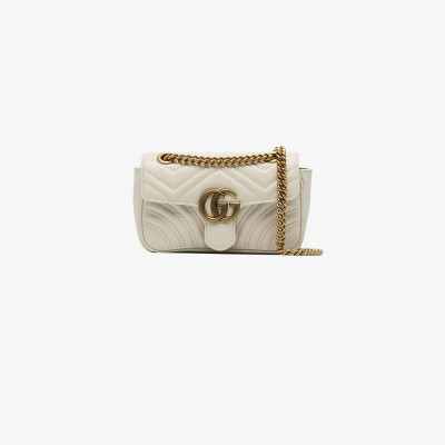 Gucci white GG Marmont matelass mini bag