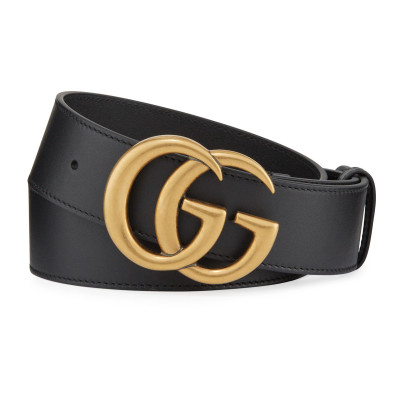 Mens Running GG Logo Leather Belt
