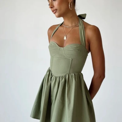 Lyle Mini Dress Sage - US 8 / Sage