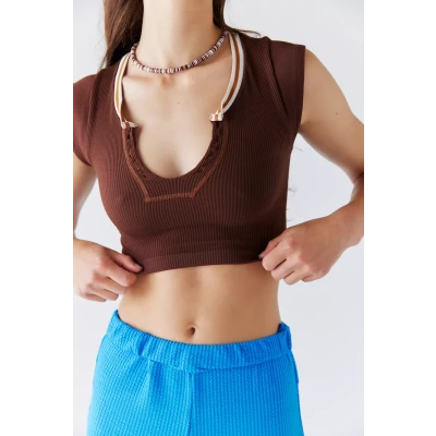 NEW Urban Outfitters Out From Under Go For Gold Seamless Top in