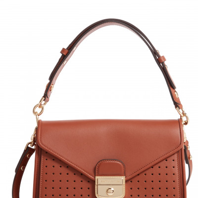 Longchamp Mademoiselle Calfskin Leather Crossbody Bag - Brown