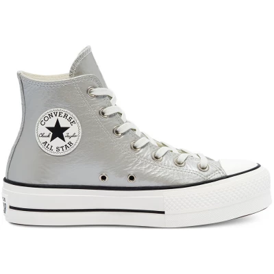 Converse Metallic Classics Platform Chuck Taylor All Star High Top silver/egret/black