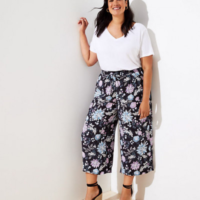 LOFT Plus Garden Fluid Drawstring Pants