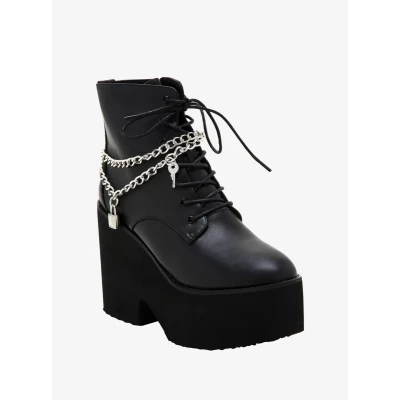 Chain & Padlock Platform Booties