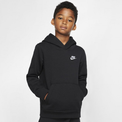 Nike Sportswear Club Big Kids Pullover Hoodie Size XS (Black) BV3757-011