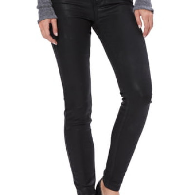 Womens Paige Transcend - Hoxton Coated High Waist Ultra Skinny Jeans