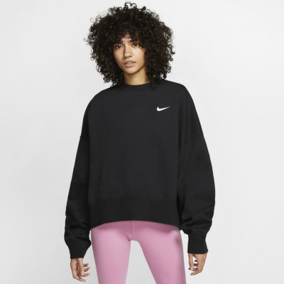 Nike Sportswear Essentials Womens Fleece Crew Size XS (Black) CK0168-010