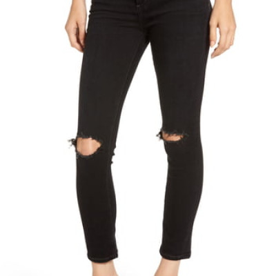 Womens Citizens Of Humanity Rocket High Waist Ripped Ankle Skinny Jeans