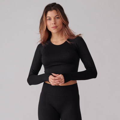 Pitch Vitality Long Sleeve Crop Top