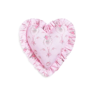 Heart Shape Festive Ruffle Pillow