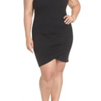 Plus Size Womens Leith Ruched Sheath Dress