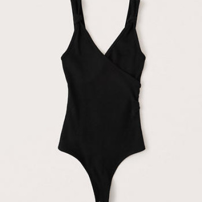 Women's Sleeveless Wrap Bodysuit | Women's Tops | Abercrombie.com
