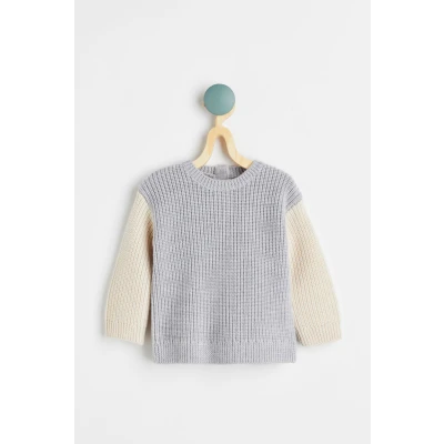 H & M - Knit Merino Wool Sweater - Gray