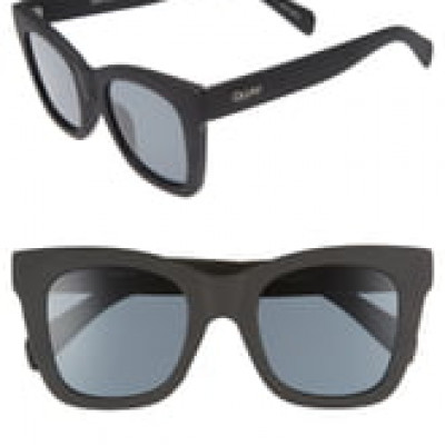 Womens Quay Australia After Hours 50mm Square Sunglasses - Black Smoke