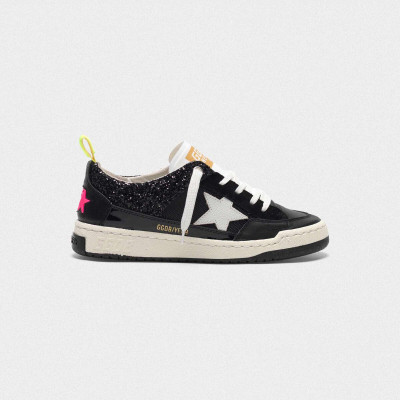 Black Yeah! Sneakers With White Star