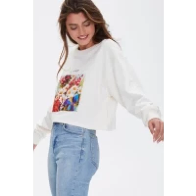 Floral Graphic Boxy Sweatshirt