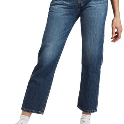 Womens Levis 501 High Waist Crop Straight Leg Jeans