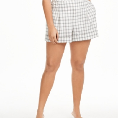 Danielle Bernstein Plus Size Plaid Shorts, Created for Macys