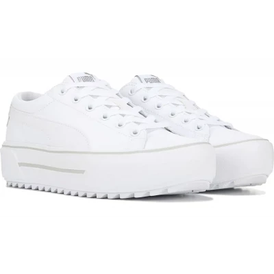 PUMA Women's Kaia Platform Sneaker White, Sneakers and Athletic Shoes, Famous Footwear