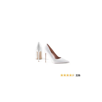 Mhuire Women High Heels,3.94 inch/10cm Stiletto Pumps Sexy Pointed Toe Patent Leather Slip On High Heel Dress Evening Party Pump Shoes