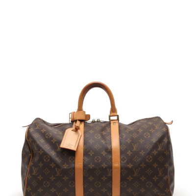 Louis Vuitton Keepall 45 Monogram Boston Bag Pvc Leather Brown