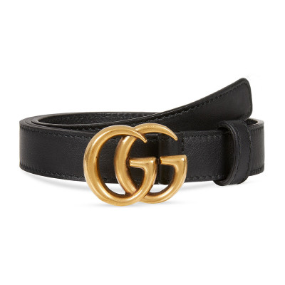 Thin Leather GG-Buckle Belt