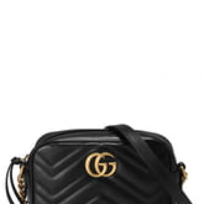 Gucci Matelasse Leather Shoulder Bag - Black