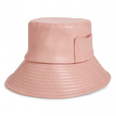 Womens Lack Of Color Wave Faux Leather Bucket Hat