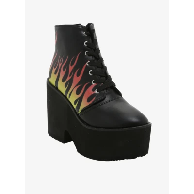 Flames Platform Booties