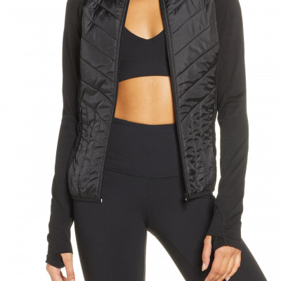 Womens Zella Quilted Hybrid Jacket