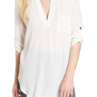 Womens All In Favor Perfect Henley Tunic