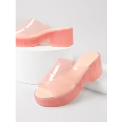 Jelly Platform Slip-On Sandals