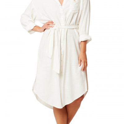 Womens L Space Barcelona Cover-Up Shirtdress
