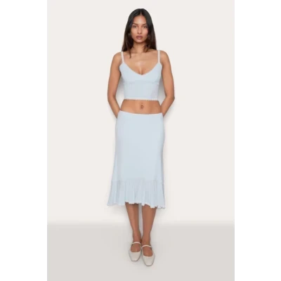 Low Rise Dainty Midi Skirt