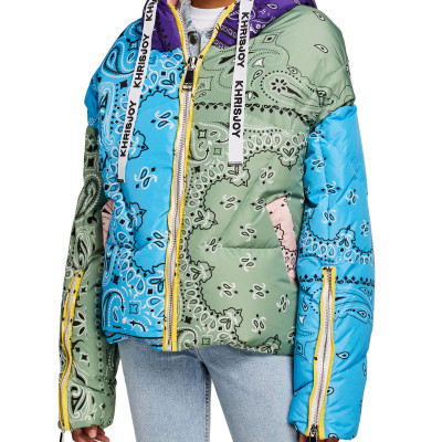 Khris Drawstring-Hood Puffer Jacket, Paisley