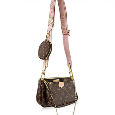 Louis Vuitton Shoulder Bag Pouch Multi Pochette Accessoires Rose Claire Monogram Ghw M44840